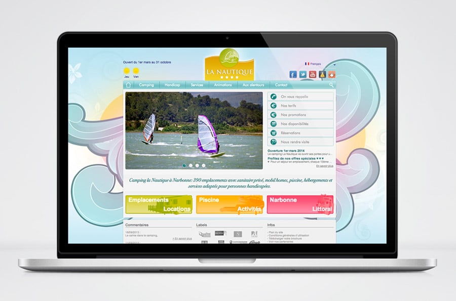 Camping La Nautique – Site Web