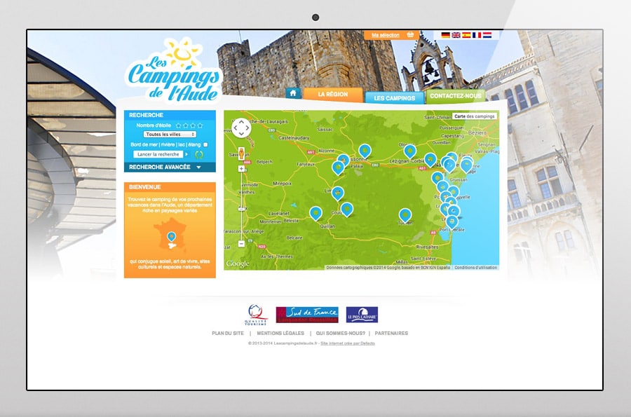 Les Campings de l’Aude – Site Web