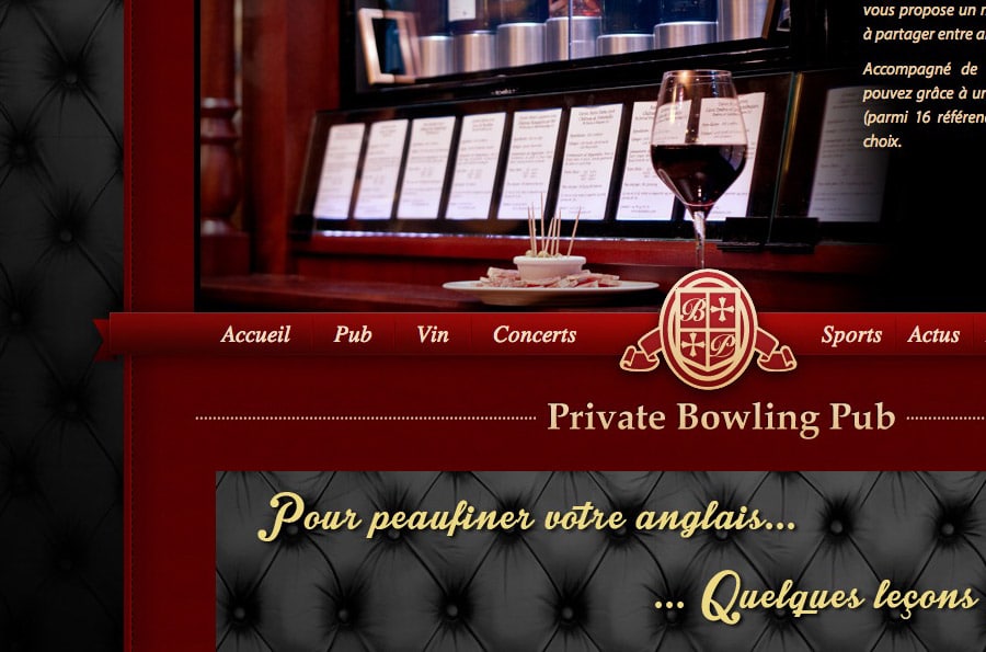 Private Bowling Pub – Site Web