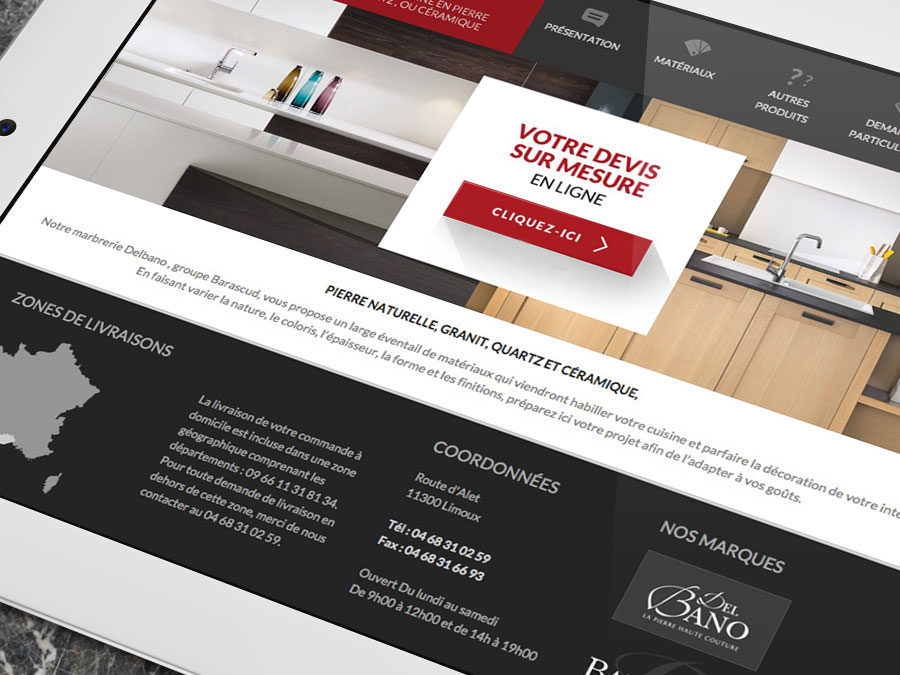 Devis en ligne Del bano – site web