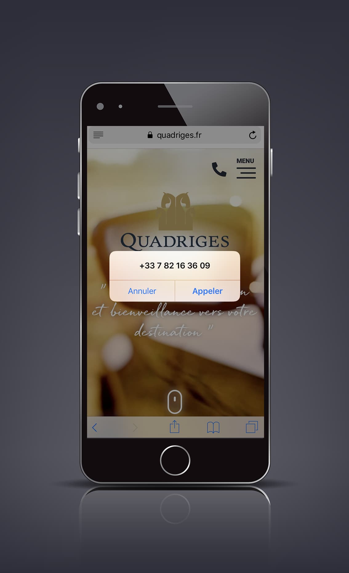 DEFACTO Design de marque - Mockup Digital Quadriges – Communication