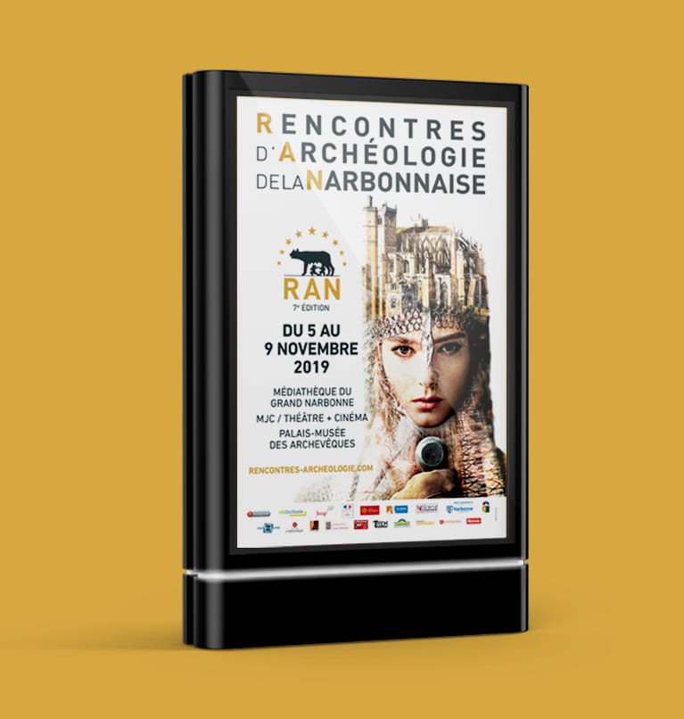 DEFACTO Design de marque - Mockup Design de Marque Rencontres Archéologiques de la Narbonnaise